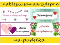 NÁLEPKA NA ŠTÍTOK NA KRABIČKU NA TORTY pre hostí x 18