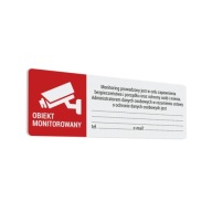Monitoring - GDPR - informačná nálepka 5x15