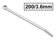 Sťahovací pásik 200/3,6mm biely 100 ks