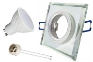 SET HALOGÉNOVÉ SKLENÉ SVETLÁ + 4W LED ŽIAROVKA