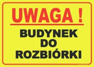 PLATE Budova na demoláciu SIGN