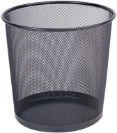 KANCELÁRSKY KOŠ, KOVOVÝ, 12 L, ČIERNA