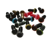 5 párov očiek, 8mm upínacie oká, mix farieb
