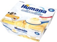 HUMANA JOGURTOVÝ DEZERT PO 6 MESIACOCH S BANÁNOVOU PRÍCHUŤOU 4x100G