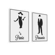 Dámska toaleta, Pánska toaleta - nálepky na dvere