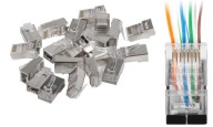 10 ks RJ45 cat5e prechod cez zástrčku cez FTP