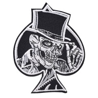 Nažehľovacia nášivka SKULL v klobúku PIK