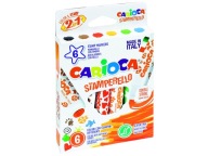 CARIOCA ZNAČOVAČE S PEČIATKAMI, 6 FARIEB