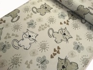 MG TK záves CAT GREY BEIGE 8134 AKCIA