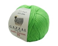 Priadza GAZZAL BABY COTTON '25', farba GREEN 27