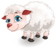 NÁLEPKA NA OKNO NÁBYTOK ZRKADLO OVEČKA JAHNIČKA