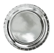 Jednorazové taniere 6ks-23cm SILVER Large Party