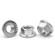 M5 prírubová matica z nehrdzavejúcej ocele INOX - 10 ks