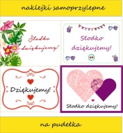 ŠTÍTKY NÁLEPKY NA KRABICE NA TORTY pre hostí x 25