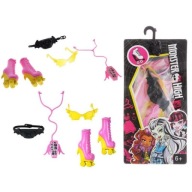 Mattel Monster High Spooky Príslušenstvo pre kolieskové korčule, set DNX43, topánky a doplnky