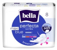 Bella Perfecta Maxi Blue hygienické vložky s krídelkami, 8 ks.