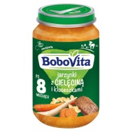 BOBOVITA VEČERA PRE BOJČATÁ, ZELENINA S TEĽACÍM A KNEDLÍM 8M 190G