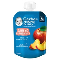 GERBER NATURAL pre bábätko po 6 mesiacoch Apple Peach Mousse Tuba 80g