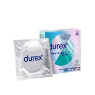 DUREX INVISIBLE priliehavé kondómy, slim fit kondómy, 3 ks
