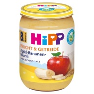 HiPP Jablká a banány s bio müsli, 190g