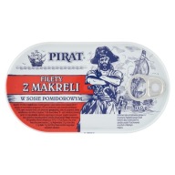 Filety z makrely v paradajkovej omáčke Pirat 0,16 kg
