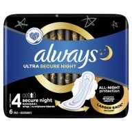 Hygienické vložky ALWAYS Ultra Secure Night 6 ks.