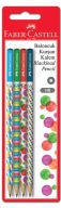 Bublinková ceruzka, 4 kusy, faber-castell blister