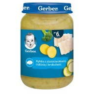 Gerber Ryba so zemiakmi, cuketou a brokolicou pre dojčatá 190g
