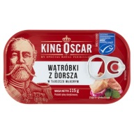 Treska pečeň vo vlastnom tuku 115g King Oscar MSC