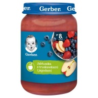Gerber Jablká s jahodami a čučoriedkami po 8. mesiaci 190 g