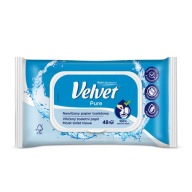 Vlhčený neparfumovaný zamatový papier 48 ks.