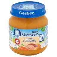 Gerber Obiadek Zelenina s teľacím mäsom 5m po 125g