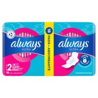 Always ultra 2 super hygienické vložky s krídelkami, 16ks multi ochrana, nové