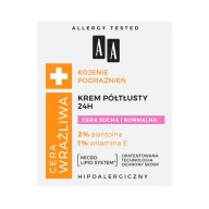 AA Sensitive Skin Polobohatý krém na deň a noc 50 ml