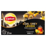 LIPTON EARL GREY LEMON express čierny čaj s citrónovou príchuťou 50T