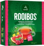 Astra Červený čaj Rooibos s malinami a grapefruitom 60 vrecúšok