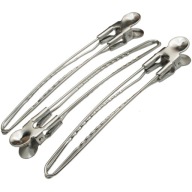 Kovové kadernícke spony Veľké strieborné spony 6ks 12cm Poniky