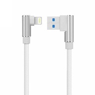Uhlový USB - Lightning kábel NYLON ALUMINIUM 1M