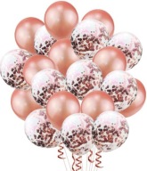 ROSE GOLD konfetové balóniky ROSE GOLD na výročie svadby narodeniny párenie 20 ks