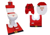 Vianočný kúpeľňový set s WC krytom Santa Claus