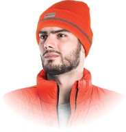 Fluorescenčná výstražná zimná pracovná čiapka