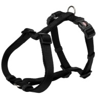 Prémiový postroj, XXS-XS: 20–30 cm/10 mm, čierny