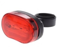 OSVETLENIE ZADNEJ BICYKLE LAMPA 3x LED AAA DRŽIAK