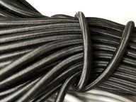 Okrúhla pletená elastická gumová šnúra 5 mm - čierna