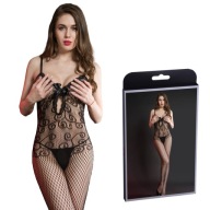 Erotická spodná bielizeň BODY s mašľou, sieťovina S/L