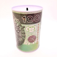 kovové prasiatko DOLLAR euro ZŁOTOWKI-mix KAN