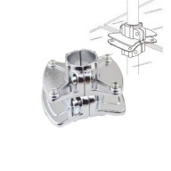 DRŽIAK NA SKLENENÉ TANIERE DVOJČUSŤOVÁ RÚRA 25mm c1