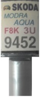 SKODA 9452 3U F8K AQUA BLUE FARBA ŠKRABINA DOTYK