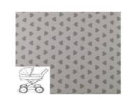 JERSEY DRUK plachta na kočík 35x75 OLKA srdce