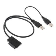 MiniSATA 13PIN uhlový adaptérový kábel pre 2x USB DVD